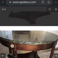 Bombay Company Green Marble Round Coffee Table 