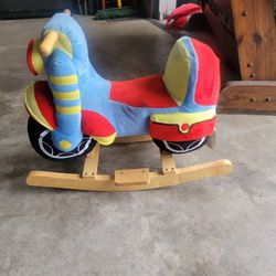 Happy trails motorcycle rocking horse