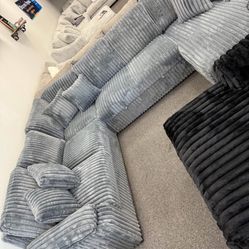 Soft Corduroy Sectionals No Credit Needed 