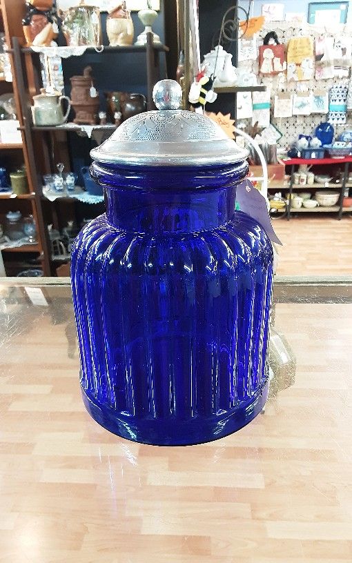 Cobalt Blue Storage Jar- Located In Shelton
