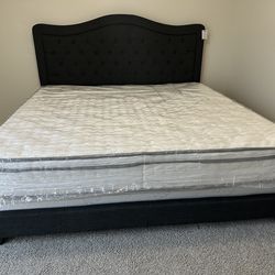 Kingg Bed charcoal neww we deliver
