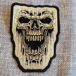 NEW Skull Embroidered Iron-On Patch