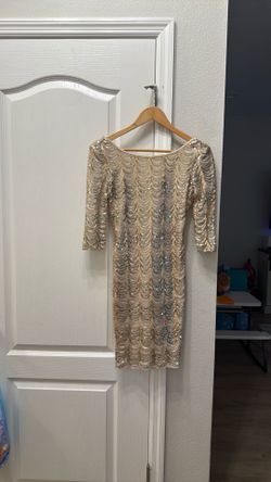 Sequence gold dress