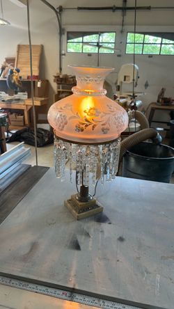 Vintage crystal desk lamp