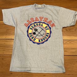 Vintage 1986 Alcatraz School Of Hard Knocks San Francisco Tee Winterland USA - L