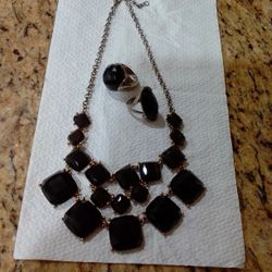  Necklace And  Woman Ring Size 7. 5& Man Ring Size 6.5 