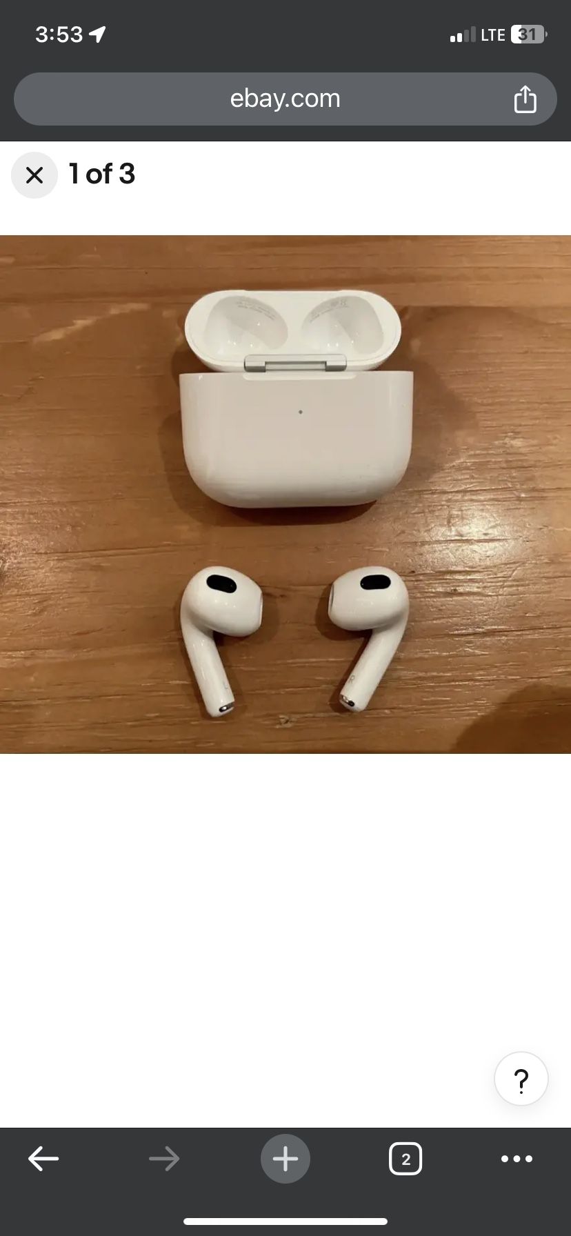 Genuine Apple AirPods 3rd Gen A2564