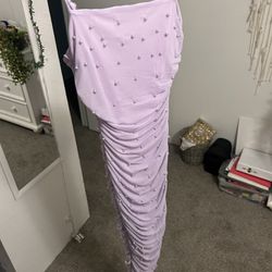 Purple Pearl Long Dress Worn Once Size Small 