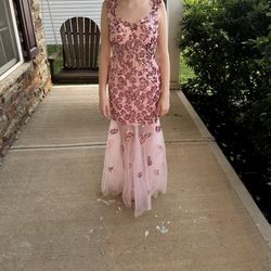 Pink Dress With Removable Skirt