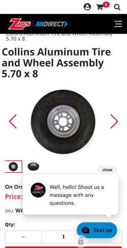5.70 Collins Dolly Rim And Tire.