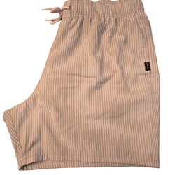 Hollister Striped Swim Shorts – Size XXL – Light Blue & White