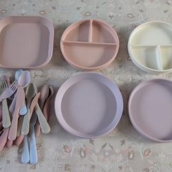 Mushie & EZPZ Plates & Utensils