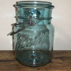 Vintage Ball Ideal Blue Mason Jar #5 Pat’d July 14, 1908