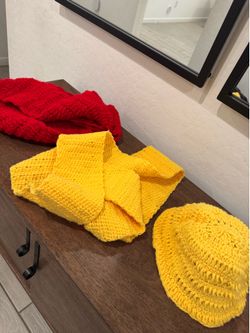 🧶 Handmade Crochet Scarves & Beanies Set