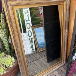 Antique Solid Wood Mirror 