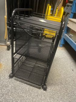 Cabinet table with wheels