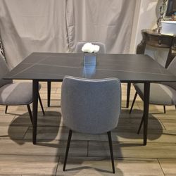 Beautiful Stone Table With 4 Chairs Exelent Condition Table Very Heavy 