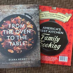FROM THE OVEN TO THE  TABLE  by Diana Henry (HC) + Family Cooking (free). VG
