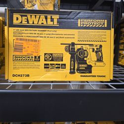 DEWALT 20V MAX SDS Rotary Hammer Drill, Cordless, 3 Application Modes, Bare Tool Only (DCH273B)