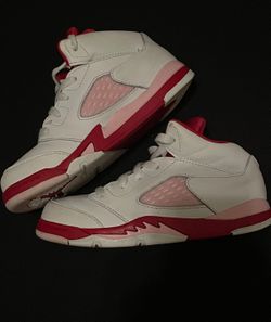 Jordan 5 Retro White Pink Red, 10c 