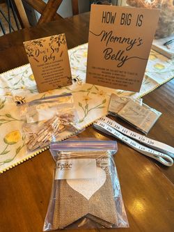 Baby shower games and decor
