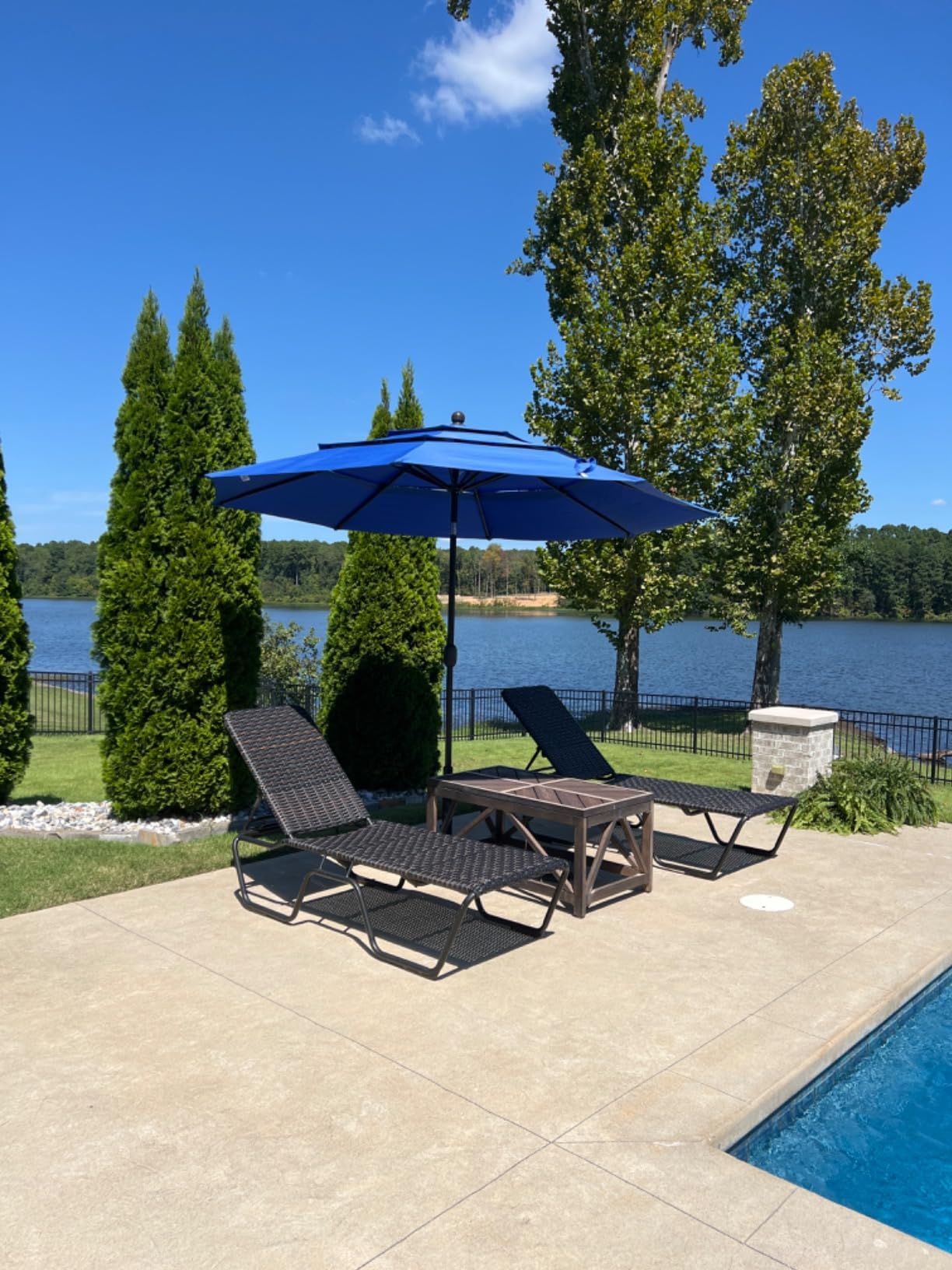 3 Tier 10ft. Patio Umbrella Market Umbrella with Crank (No Base)