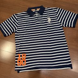 U.S. Polo Assn. Navy and White Striped Kids Polo