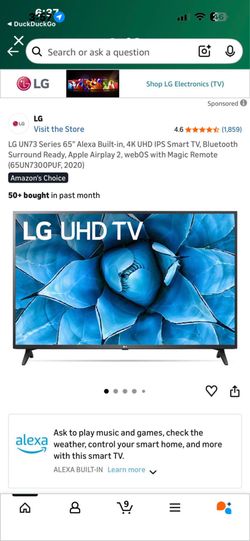 LG 65” Smart TV like new
