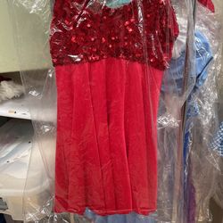 Red sparkly dance dress