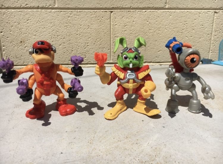 Bucky O Hare Set Of 3 Vintage Action Figures