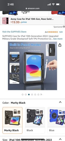 SUPFIVES Case for iPad 10th Generation 2022