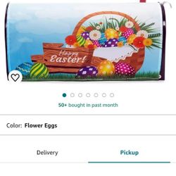 Easter-Eggs Mail-Box-Cover Happy Easter Decoration Mailbox-Cover Standard Size Easter MailWraps Flowers Letter Post Box Cover Garden Yard Home Decor f