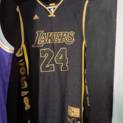 LA Lakers Kobe Bryant Number 24 Special Edition Commemorative Jersey Black And Gold