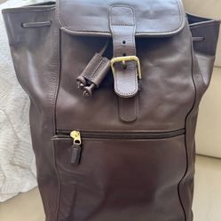Coach Brown Leather Backpack