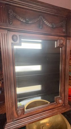 Ornate Wood Framed Wall Mirror