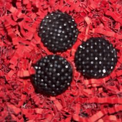 Beautiful Rounded Black Dazzle Buttons