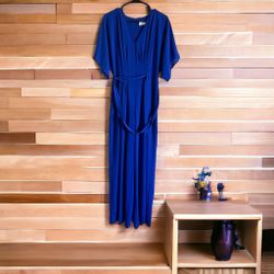 Eliza J Women Formal Royal Blue Jumpsuit Dress Size 4 Wedding Dress Party Outfit