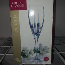 Cristal D'Arques Enchante Crystal 4 piece Flutes New In Box