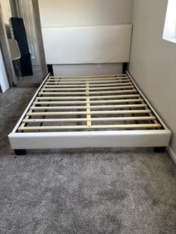 Four size bed faux leather