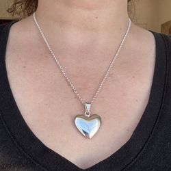 Plata 925 Cadenita Con Corazón.