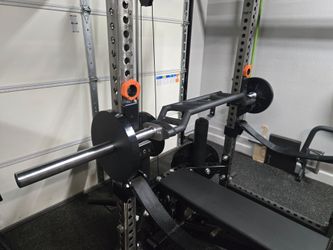 REP Fitness Cambered Swiss Bar & PRX Wall Mount