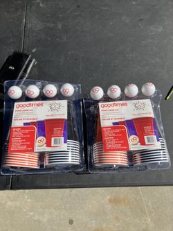 2 New Beer Pong / Pong Game Kits – Complete Party Set