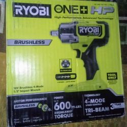 Ryobi P262 HP 18V Brushless Cordless 4-Mode 1/2" Impact Wrench (Tool Only)