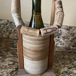 Rustic wine bottle holder gift farmhouse
