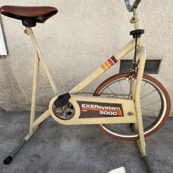 vintage Huffy Exersystem 5000 is a collectible stationary exercise bike from the 1970s