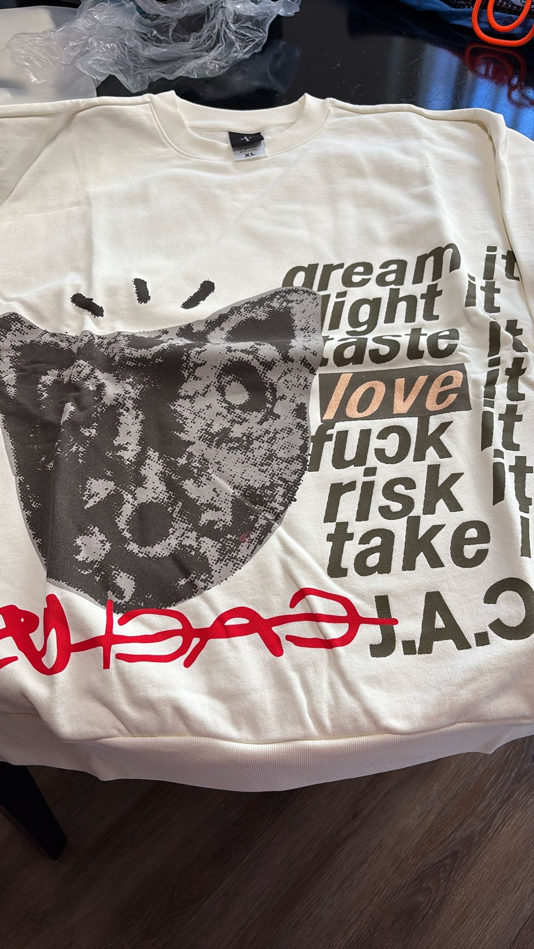 Cactus Jack DLTLFRT Crewneck Sweatshirt New In Original Dustbag Size XL