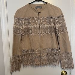 Bagatelle Suede Nude Blazer Size Small