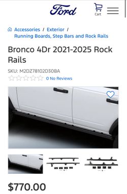 2022 Ford Bronco Stock OEM Rock Sliders