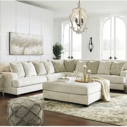 Rawcliffe 3-pc sectional with oversized ottoman