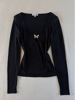 Black long sleeve top size XS